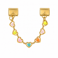 Chain Color Heart Charm