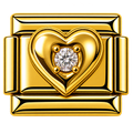 Dia Heart Charm