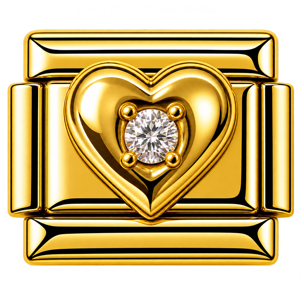 Dia Heart Charm