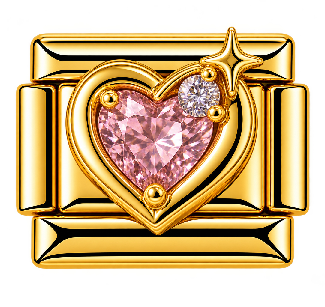 Pink Heart Luxe Charm