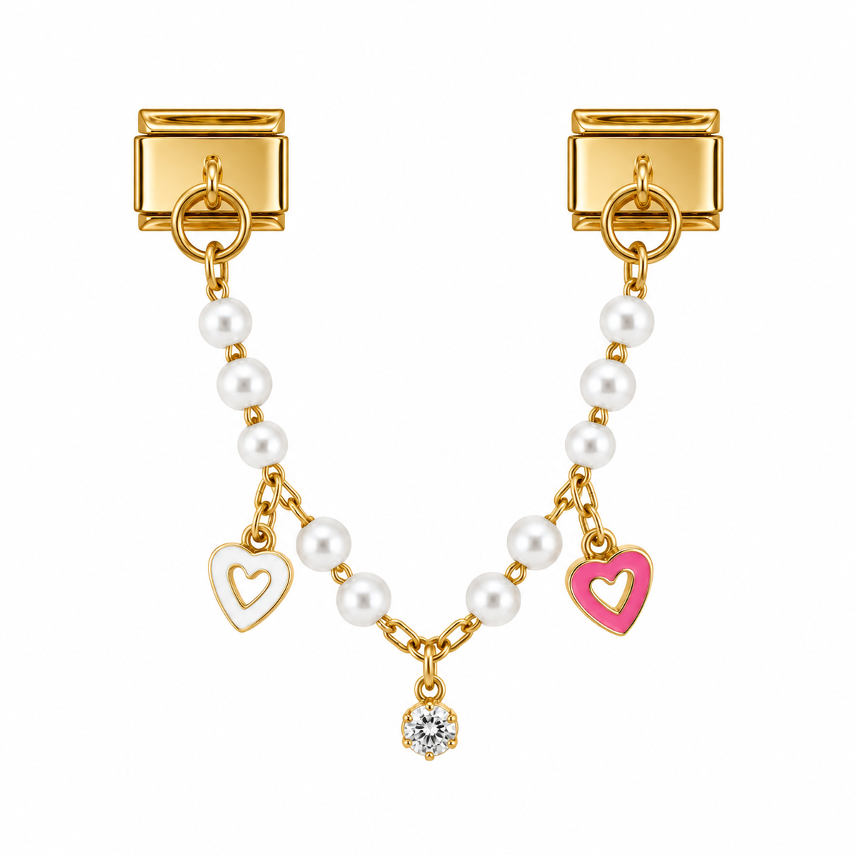 Chain parel Heart Charm