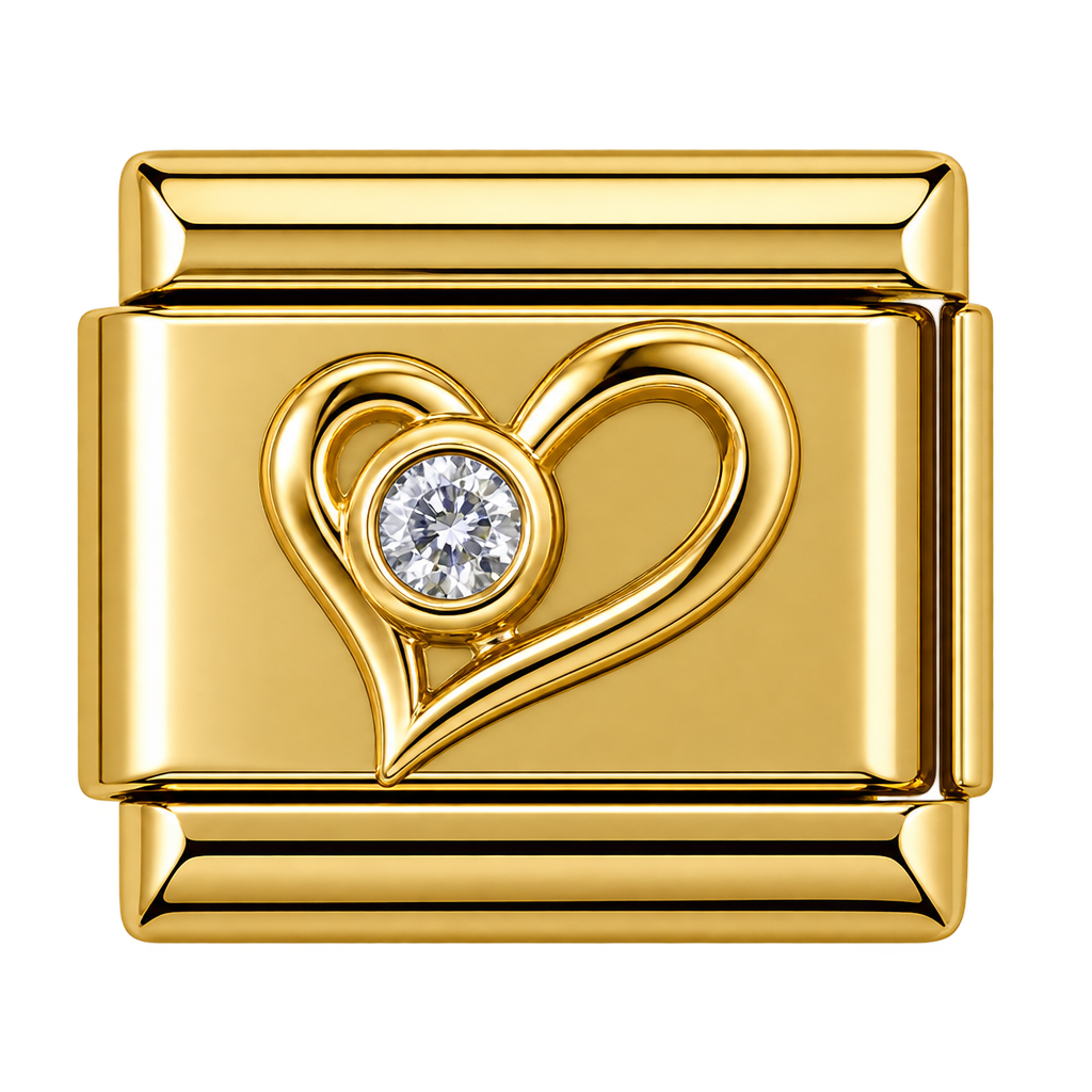 Dia Heart Charm
