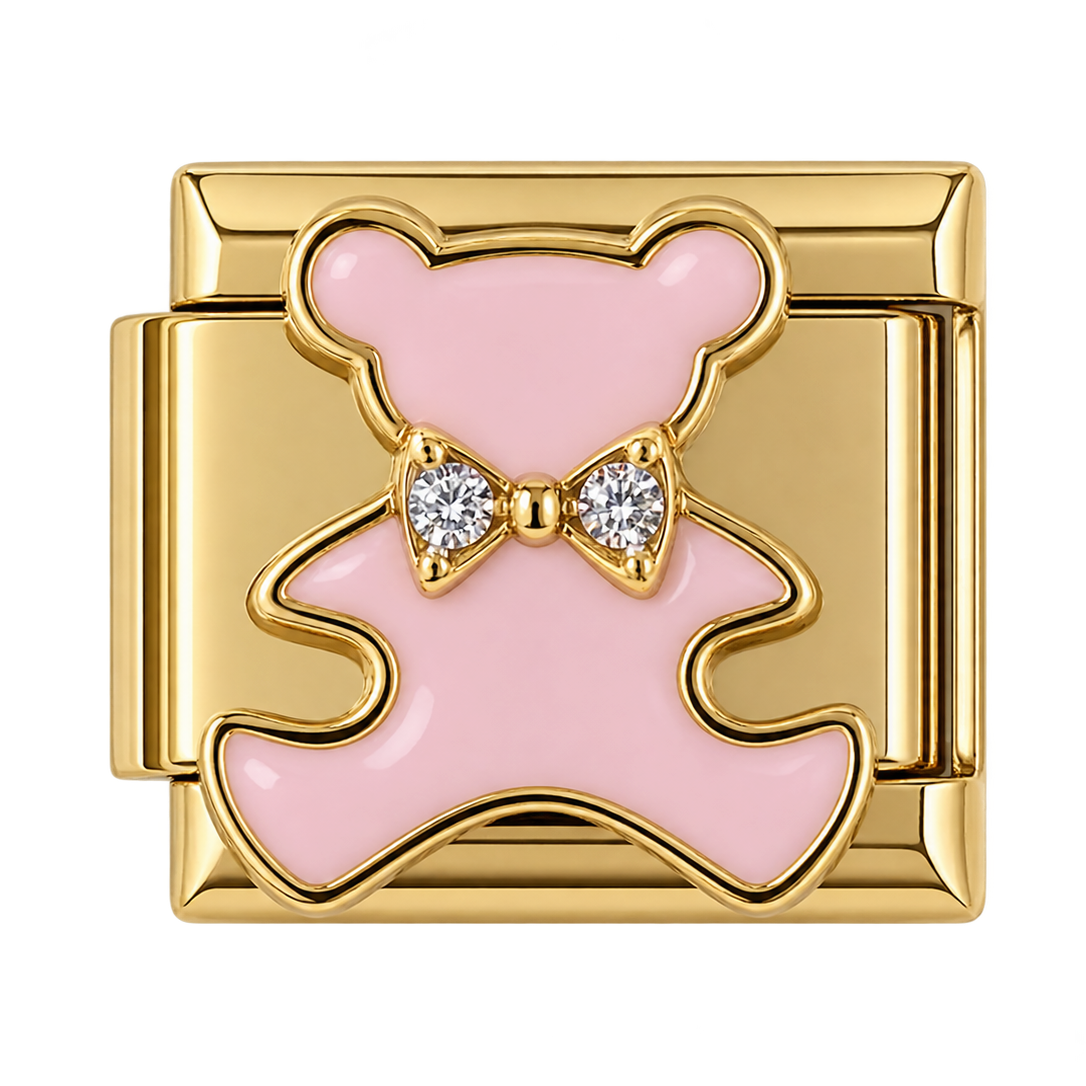Pink Teddy Bear Charm