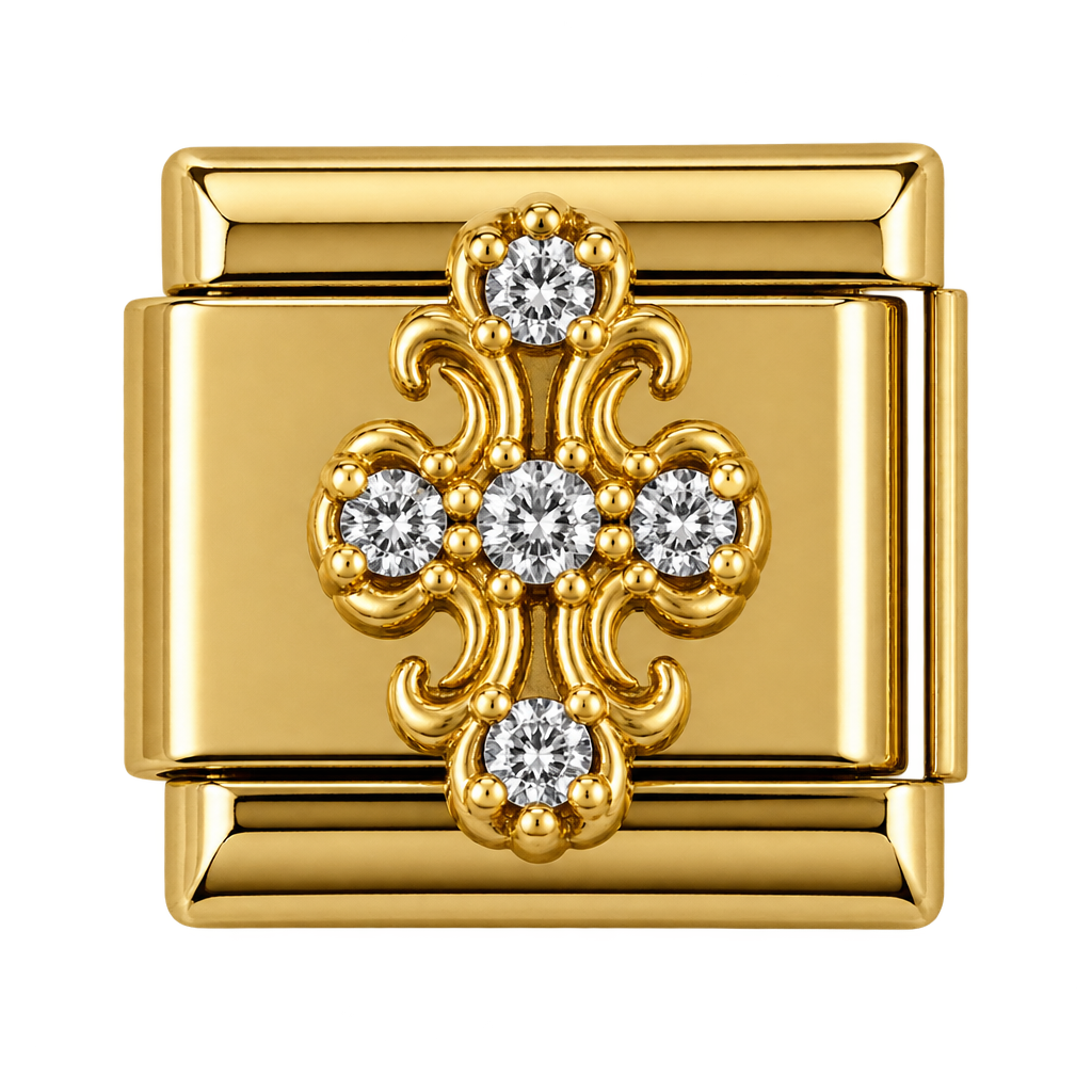 Crystal Cross Charm