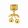 Gold Cherry Charm
