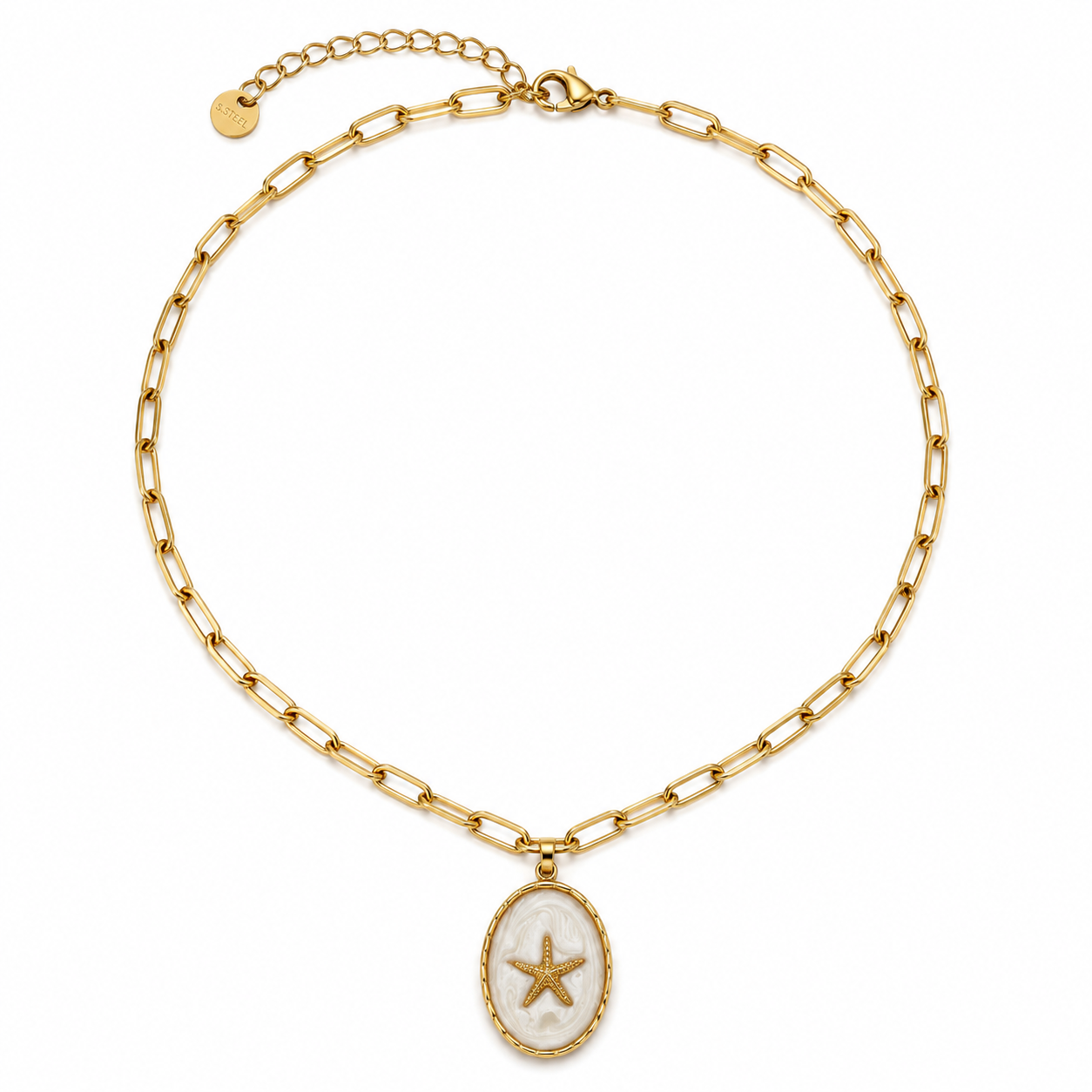 Pearl White Star Necklace